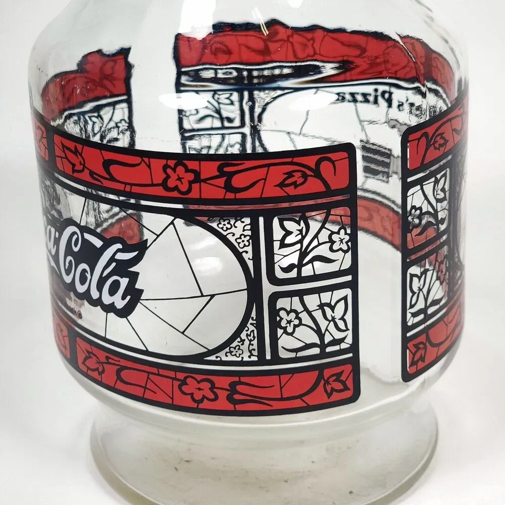 Vintage Godfathers Pizza Coca-Cola Carafe Lot of 2 Anchor Hocking Glass Pitchers - Picture 6 of 11